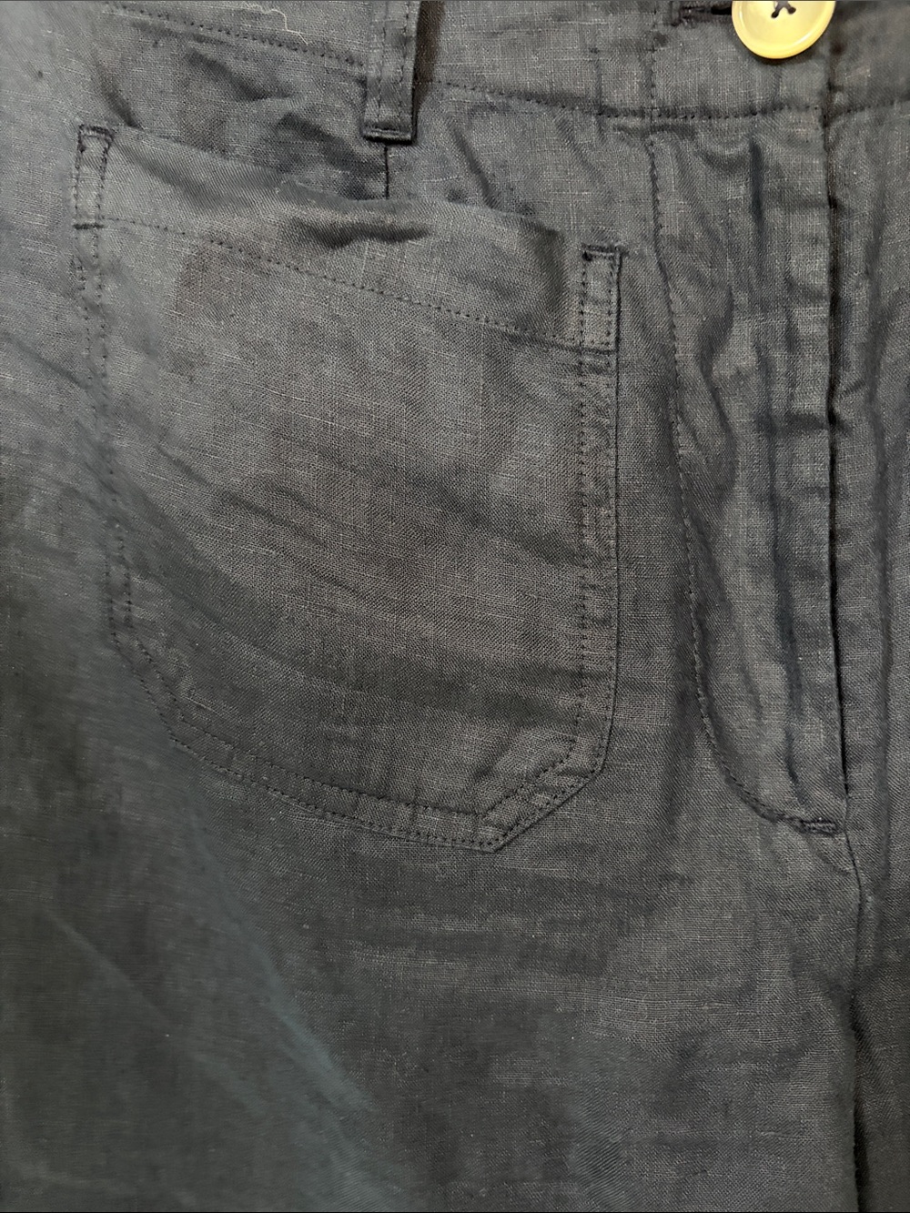 Quince 100% European Linen Patch Pocket Wide Leg Pants - Picture 4 of 5